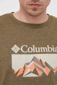 Спортивна футболка Columbia Thistletown Hills колір зелений з принтом Спортивна футболка Columbia Thistletown Hills колір зелений з принтом