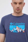 Спортивна футболка Columbia Thistletown Hills з принтом колір блакитний Спортивна футболка Columbia Thistletown Hills з принтом колір блакитний