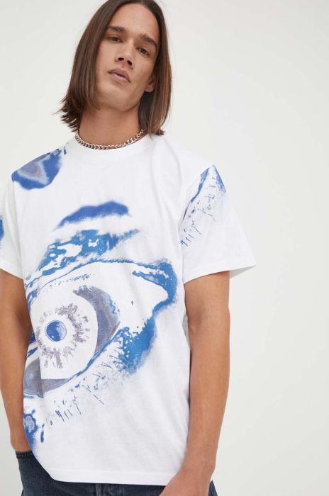 Бавовняна футболка G-Star Raw колір білий з принтом (3295282) Бавовняна футболка G-Star Raw колір білий з принтом (3295282)