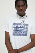 Бавовняна футболка G-Star Raw колір білий з принтом (3239414)
