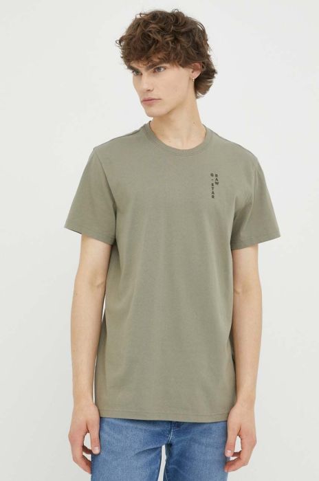 Бавовняна футболка G-Star Raw колір зелений з принтом (3258521) Бавовняна футболка G-Star Raw колір зелений з принтом (3258521)