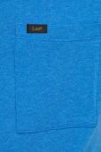Бавовняна футболка Lee меланж колір блакитний (3065646)