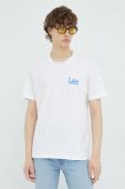 Бавовняна футболка Lee колір бежевий з принтом (3129791)