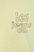 Бавовняна футболка Lee колір жовтий однотонний Бавовняна футболка Lee колір жовтий однотонний
