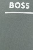 Бавовняна футболка BOSS колір бірюзовий однотонний Бавовняна футболка BOSS колір бірюзовий однотонний