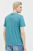 Бавовняна футболка Quiksilver колір бірюзовий з принтом (3024014) Бавовняна футболка Quiksilver колір бірюзовий з принтом (3024014)
