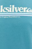 Бавовняна футболка Quiksilver колір бірюзовий з принтом (3024014) Бавовняна футболка Quiksilver колір бірюзовий з принтом (3024014)