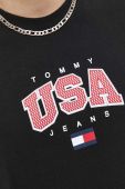 Бавовняна футболка Tommy Jeans колір чорний з принтом (2997758) Бавовняна футболка Tommy Jeans колір чорний з принтом (2997758)