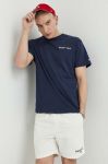 Бавовняна футболка Tommy Jeans колір синій з аплікацією (2981083)