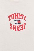 Бавовняна футболка Tommy Jeans колір рожевий з принтом