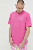 Бавовняна футболка GCDS колір рожевий візерунок