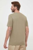 Футболка BOSS чоловічий колір зелений однотонний