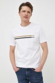 Бавовняна футболка BOSS колір білий з принтом (3225266) Бавовняна футболка BOSS колір білий з принтом (3225266)