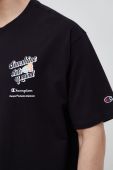 Бавовняна футболка Champion колір чорний візерунок (3072569)