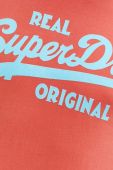 Бавовняна футболка Superdry колір червоний з аплікацією Бавовняна футболка Superdry колір червоний з аплікацією