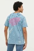 Бавовняна футболка Superdry візерунок колір блакитний (3186346) Бавовняна футболка Superdry візерунок колір блакитний (3186346)