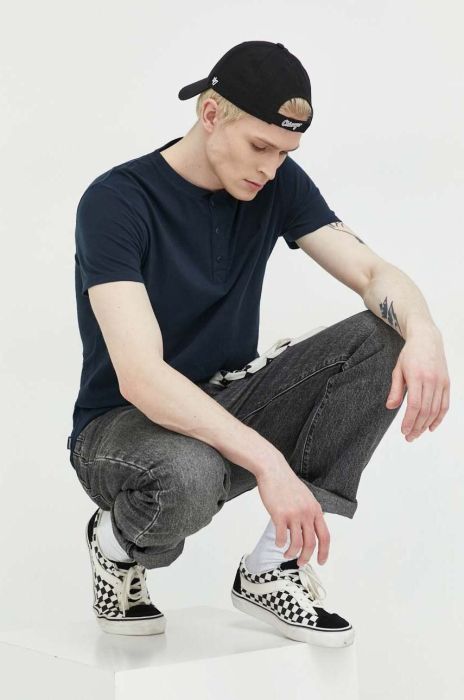 Бавовняна футболка Superdry колір синій однотонний (3024036)