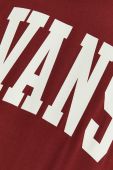 Бавовняна футболка Vans колір бордовий з принтом Бавовняна футболка Vans колір бордовий з принтом