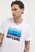 Бавовняна футболка Rip Curl колір білий з принтом (3222708)