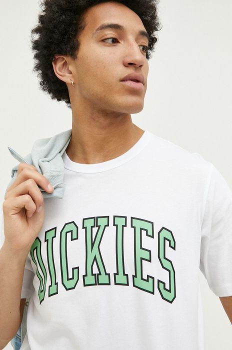 Бавовняна футболка Dickies колір білий з принтом (3186406) Бавовняна футболка Dickies колір білий з принтом (3186406)