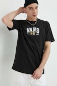 Бавовняна футболка Vans колір чорний з принтом (3079543) Бавовняна футболка Vans колір чорний з принтом (3079543)
