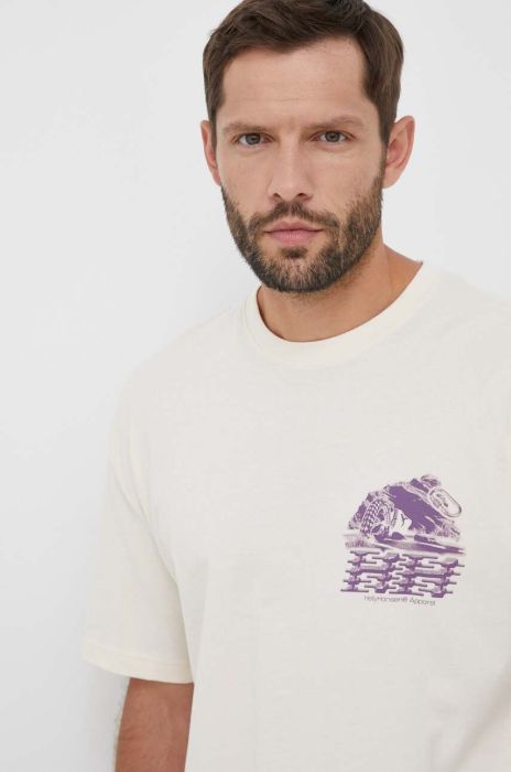 Бавовняна футболка Helly Hansen x Even Suswg колір бежевий візерунок 53964-020 Бавовняна футболка Helly Hansen x Even Suswg колір бежевий візерунок 53964-020