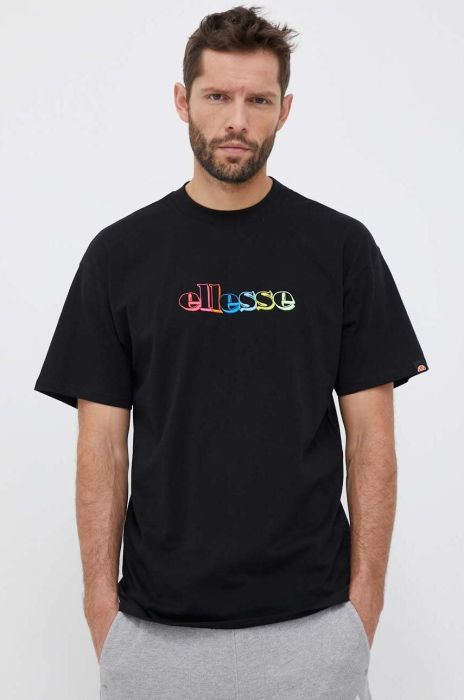 Бавовняна футболка Ellesse колір чорний з аплікацією SHR17642-BLACK