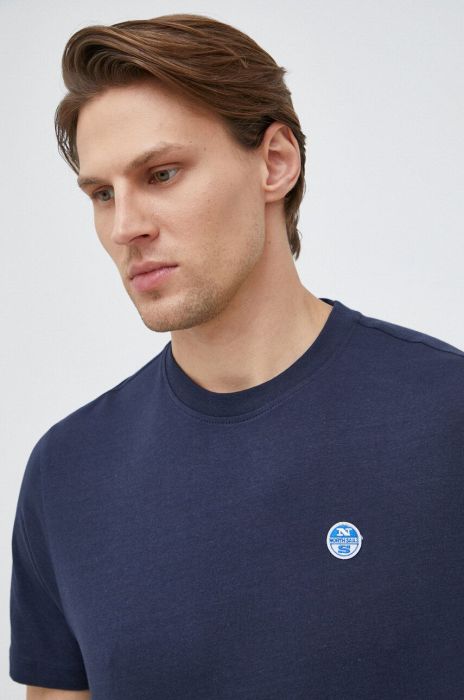 Бавовняна футболка North Sails колір синій однотонний Бавовняна футболка North Sails колір синій однотонний