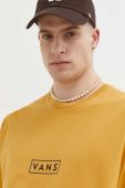 Бавовняна футболка Vans колір жовтий з принтом Бавовняна футболка Vans колір жовтий з принтом