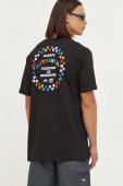 Бавовняна футболка Vans колір чорний з принтом (3304352)