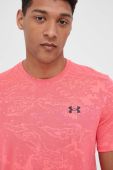 Футболка Under Armour чоловічий колір рожевий однотонний Футболка Under Armour чоловічий колір рожевий однотонний
