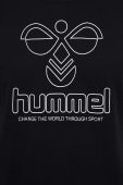 Бавовняна футболка Hummel колір чорний з принтом (3219907)