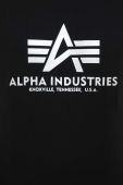 Бавовняна футболка Alpha Industries колір чорний з принтом 100501FP.530-BlackSilve