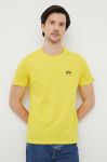 Бавовняна футболка Alpha Industries колір жовтий з принтом 188505.465-EmpireYell