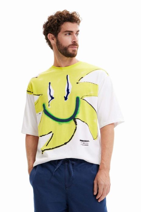 Бавовняна футболка Desigual колір білий з принтом (3152241) Бавовняна футболка Desigual колір білий з принтом (3152241)