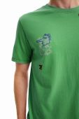Бавовняна футболка Desigual чоловічий колір зелений візерунок Бавовняна футболка Desigual чоловічий колір зелений візерунок
