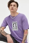 Бавовняна футболка Vans x One Piece колір фіолетовий з принтом Бавовняна футболка Vans x One Piece колір фіолетовий з принтом