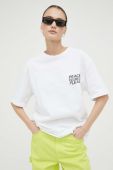 Бавовняна футболка Samsoe Samsoe колір білий з принтом (3264534)