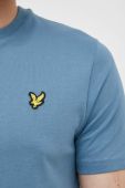 Бавовняна футболка Lyle & Scott однотонний колір блакитний Бавовняна футболка Lyle & Scott однотонний колір блакитний