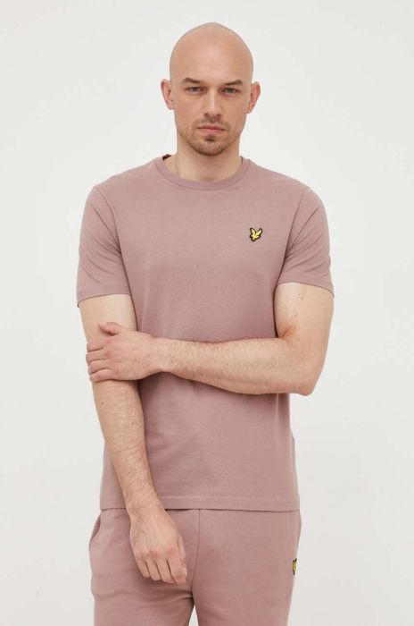 Бавовняна футболка Lyle & Scott колір рожевий однотонний (3255197) Бавовняна футболка Lyle & Scott колір рожевий однотонний (3255197)