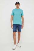 Бавовняна футболка Lyle & Scott колір бірюзовий однотонний Бавовняна футболка Lyle & Scott колір бірюзовий однотонний