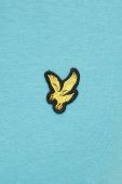 Бавовняна футболка Lyle & Scott колір бірюзовий однотонний Бавовняна футболка Lyle & Scott колір бірюзовий однотонний