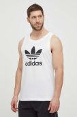 Бавовняний топ adidas Originals Adicolor Classics Trefoil Tank Top колір білий IA4808-white Бавовняний топ adidas Originals Adicolor Classics Trefoil Tank Top колір білий IA4808-white