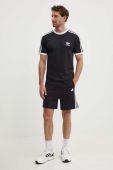 Бавовняна футболка adidas Originals колір чорний візерунок IA4845-BLACK