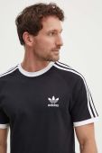 Бавовняна футболка adidas Originals колір чорний візерунок IA4845-BLACK