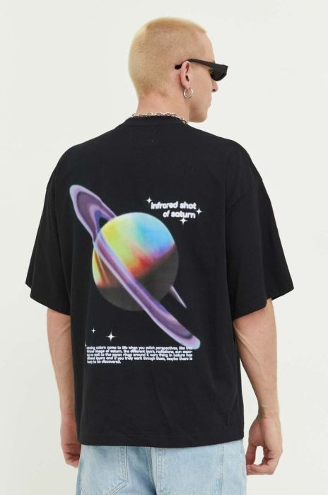 Бавовняна футболка Preach колір чорний з принтом (3267505) Бавовняна футболка Preach колір чорний з принтом (3267505)