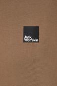 Бавовняна футболка Jack Wolfskin 10 колір коричневий з принтом