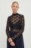 Блузка Gestuz Raina жіноча колір чорний однотонна