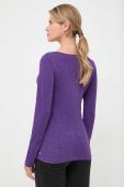 Бавовняний лонгслів Marc O'Polo колір фіолетовий (3635583)