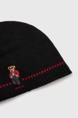 Вовняна шапка Polo Ralph Lauren колір чорний з тонкого трикотажу вовна (3630724) Вовняна шапка Polo Ralph Lauren колір чорний з тонкого трикотажу вовна (3630724)